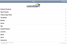 Tablet Screenshot of lazers-edge.com